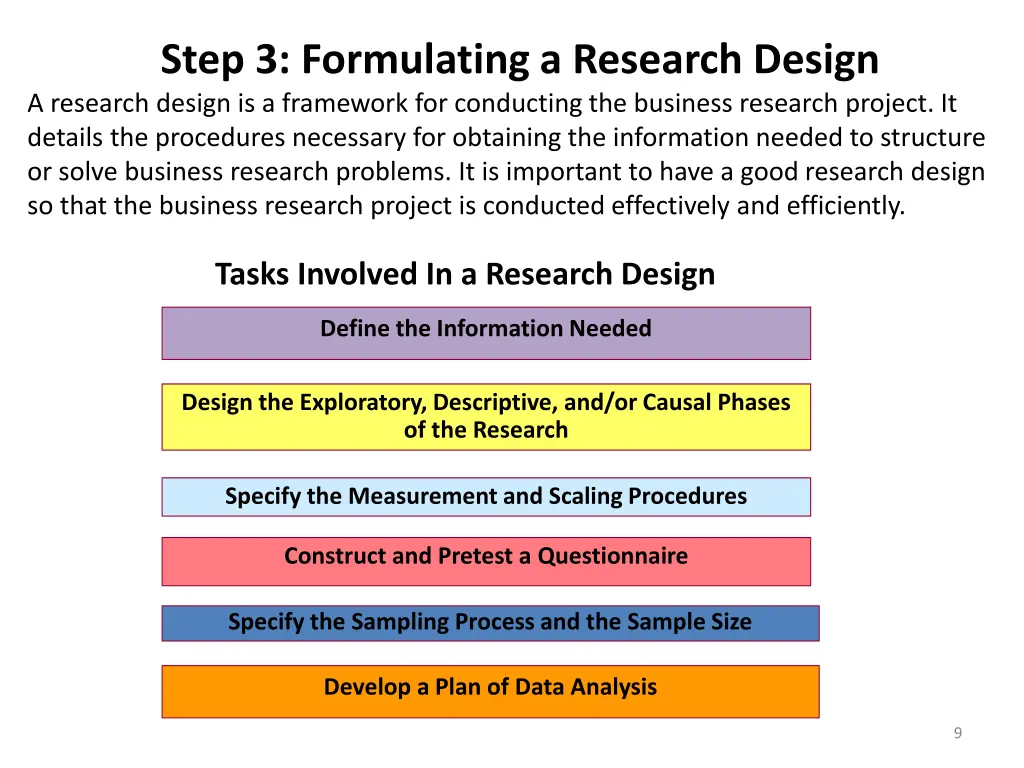 step 3 formulating a research design a research