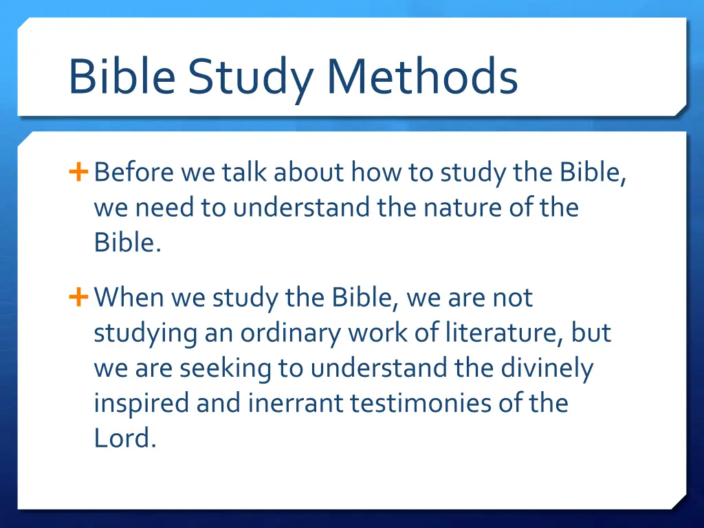 bible study methods