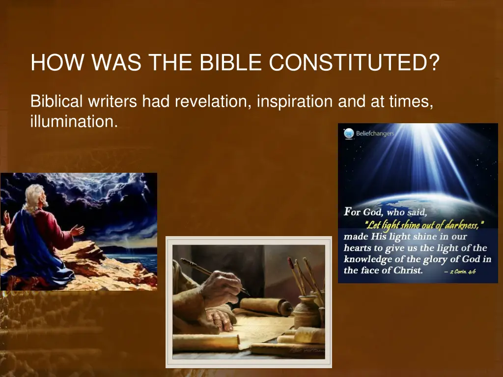 how was the bible constituted