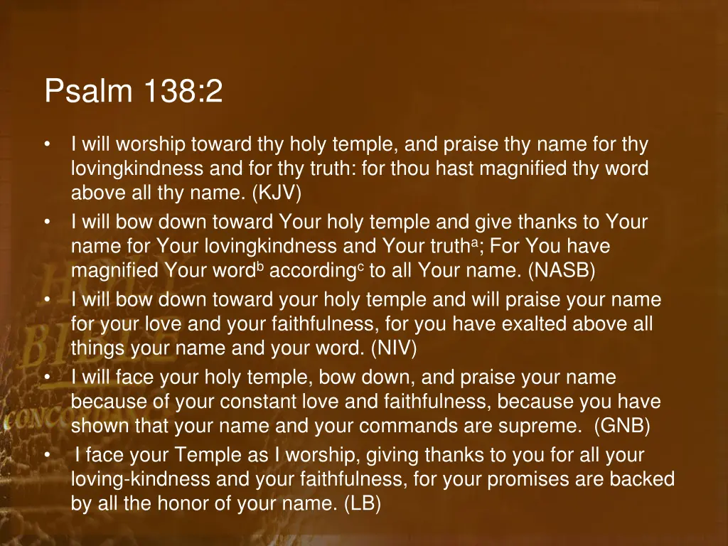 psalm 138 2