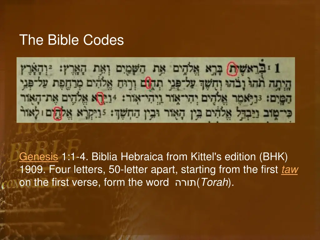 the bible codes