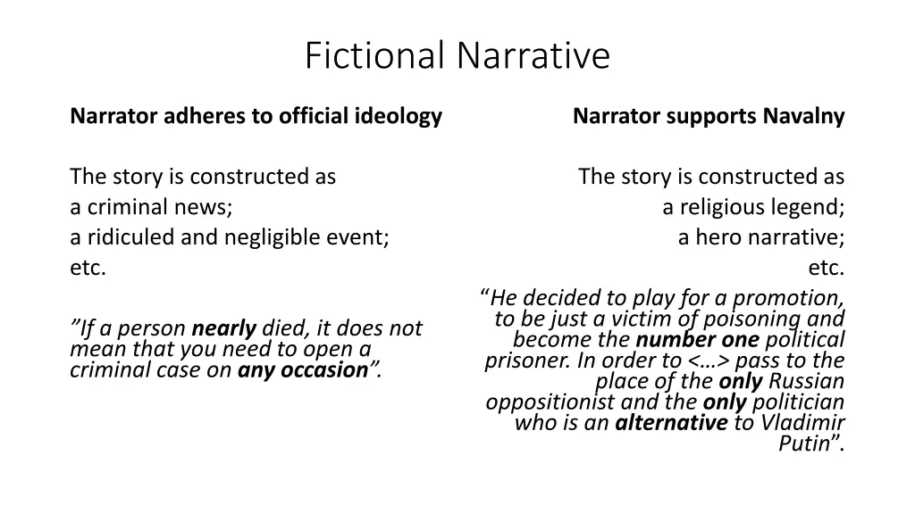 fictional narrative