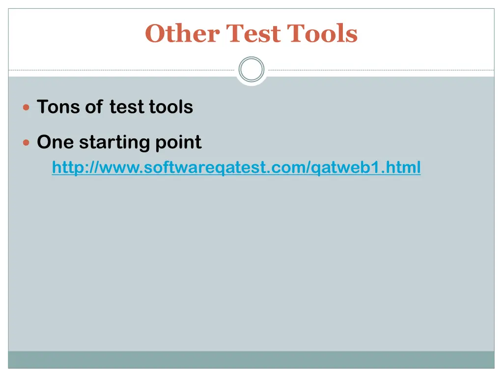 other test tools