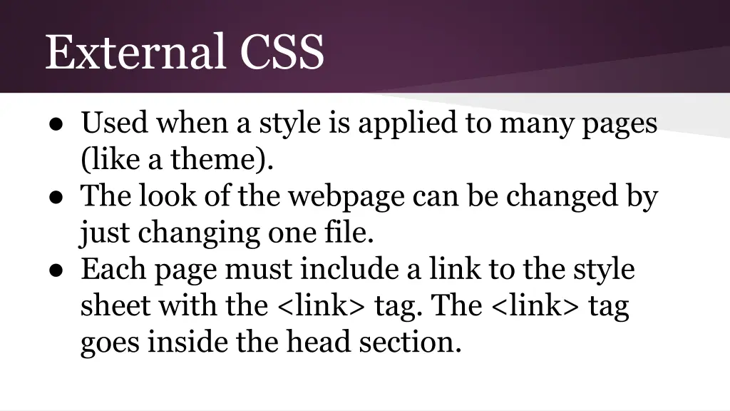 external css