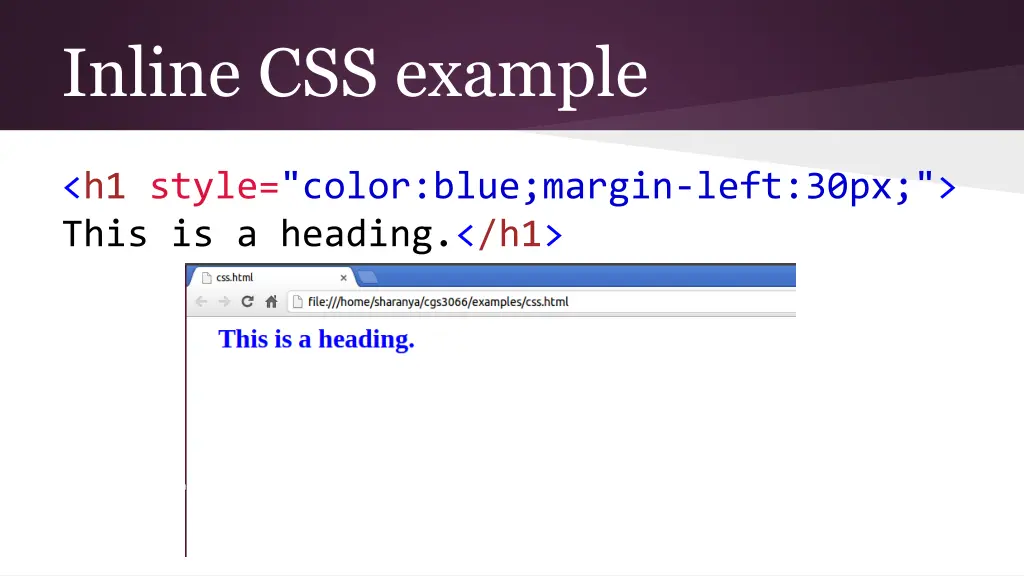 inline css example