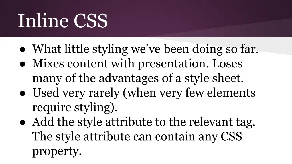 inline css