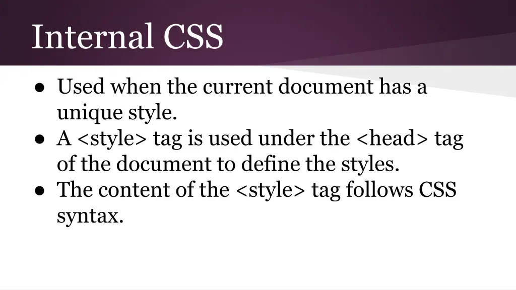 internal css