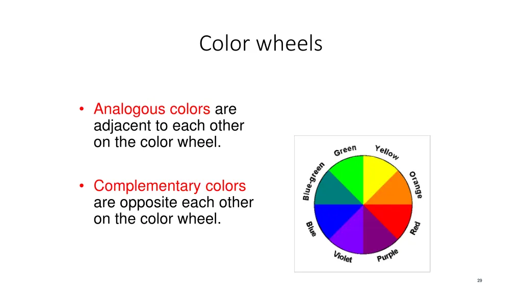 color wheels