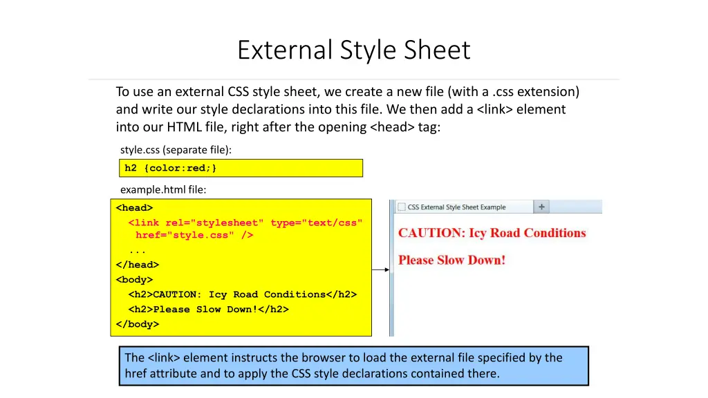 external style sheet