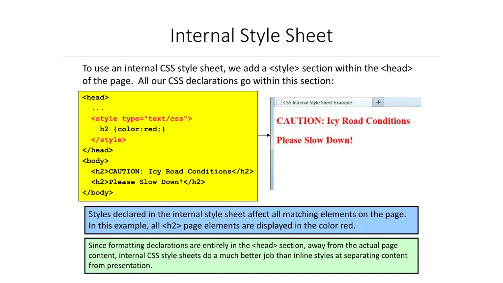 internal style sheet