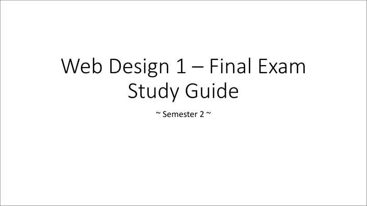 web design 1 final exam study guide