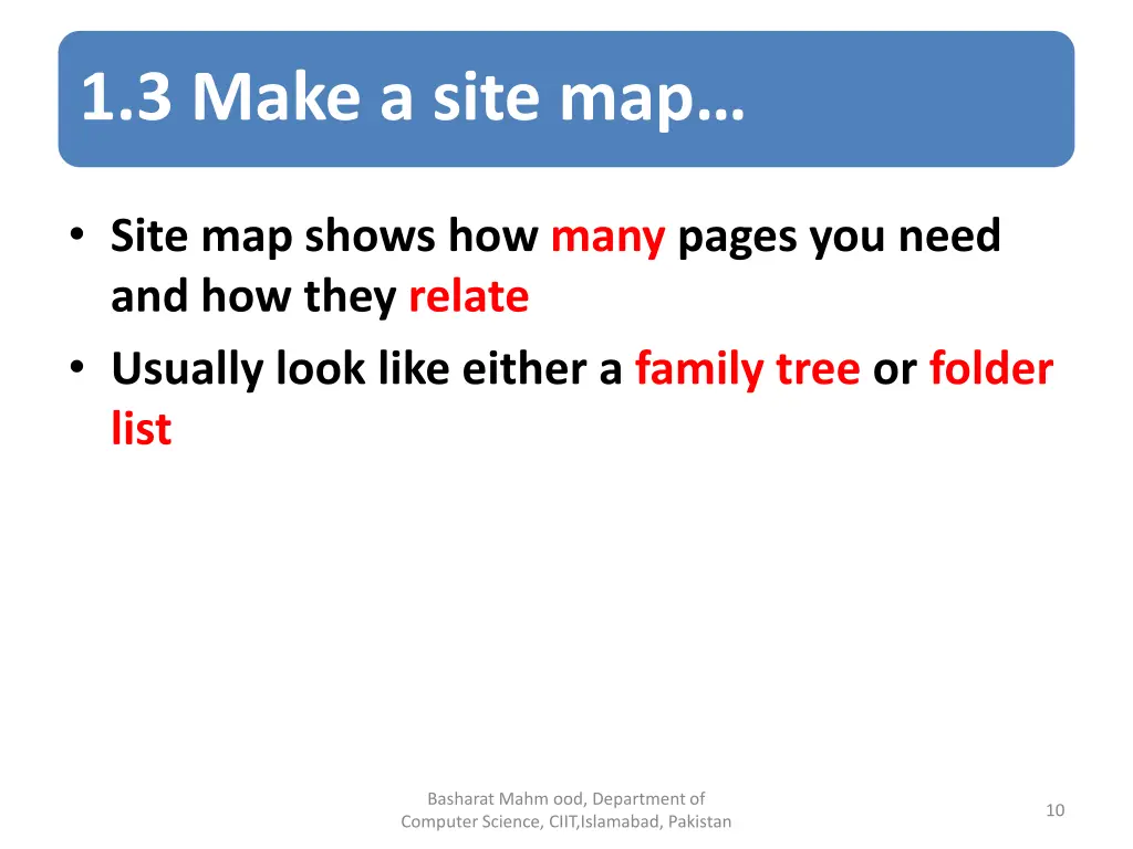 1 3 make a site map