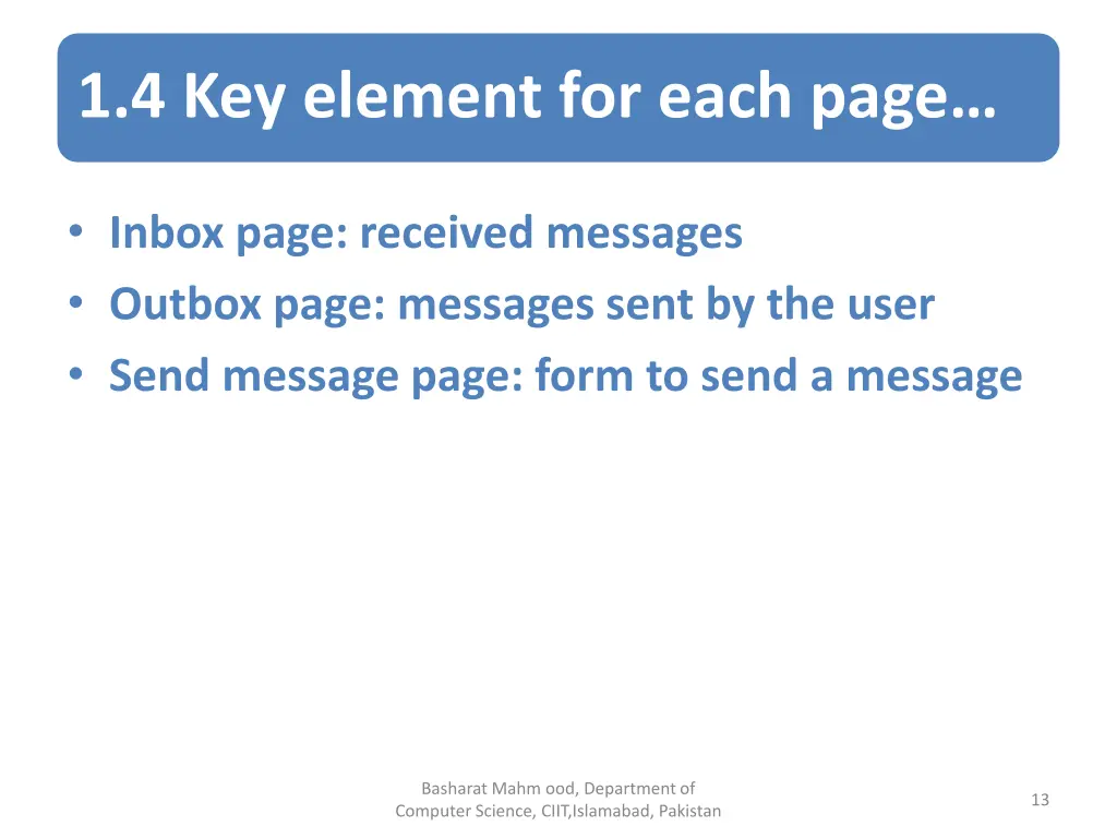 1 4 key element for each page 1