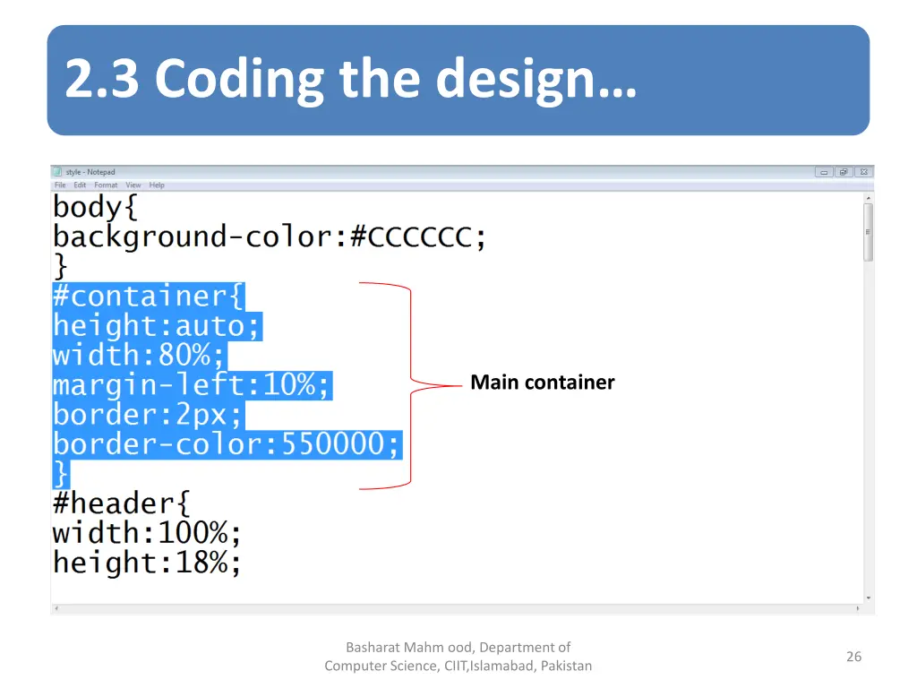 2 3 coding the design 5