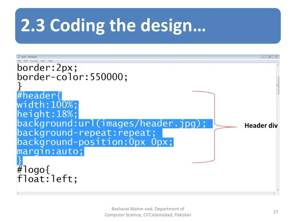 2 3 coding the design 6