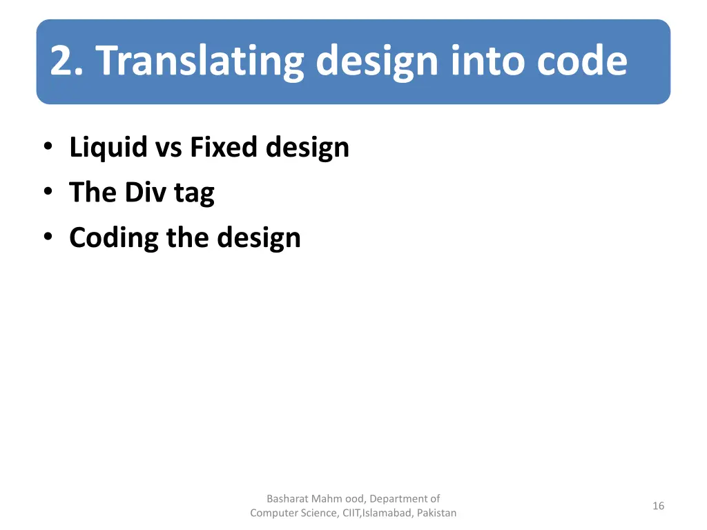 2 translating design into code