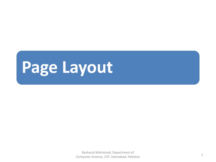 page layout