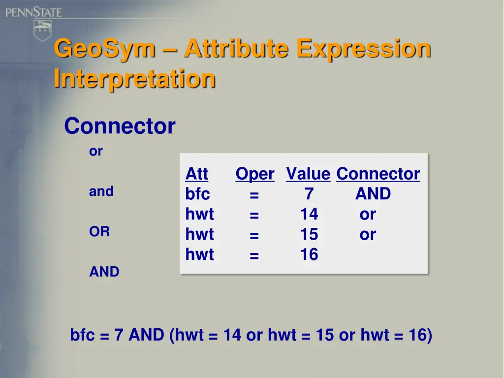 geosym attribute expression interpretation