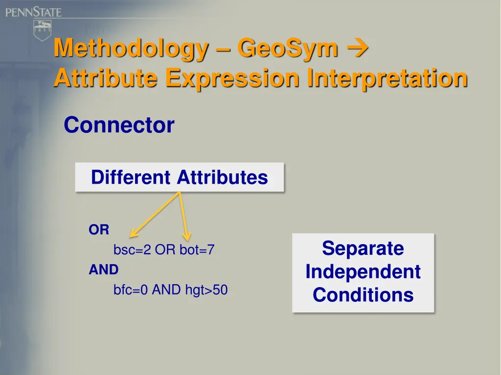 methodology geosym attribute expression 1