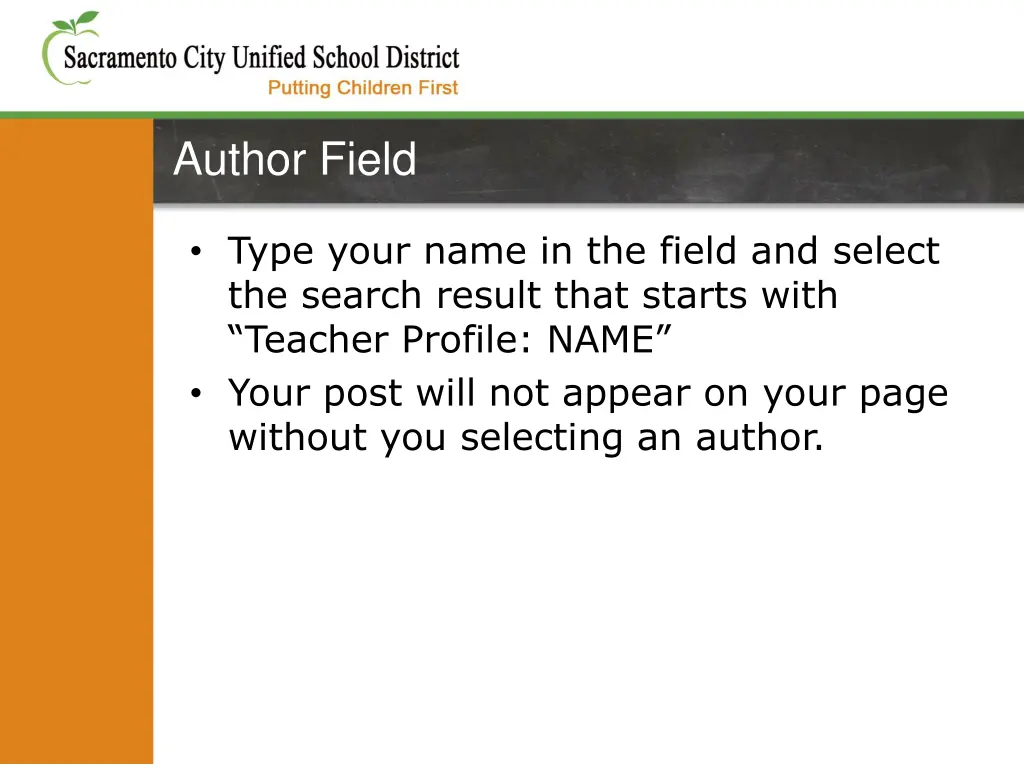 author field