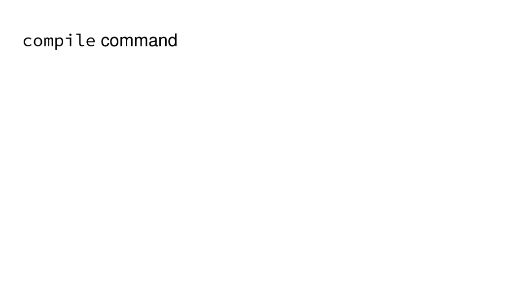 compile command