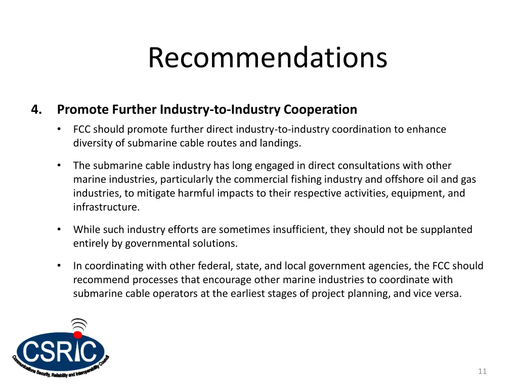 recommendations 4