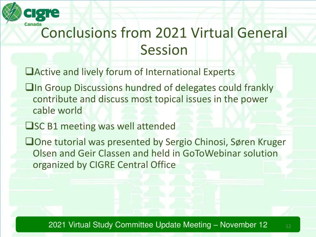 conclusions from 2021 virtual general session