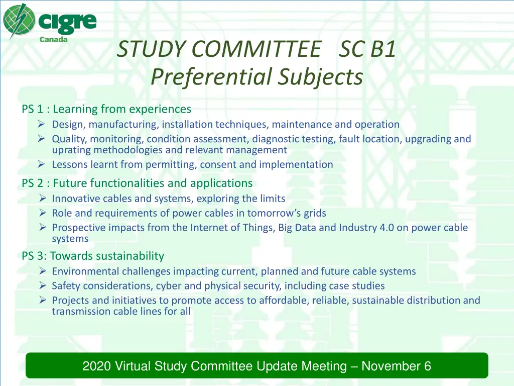 study committee sc b1 preferential subjects