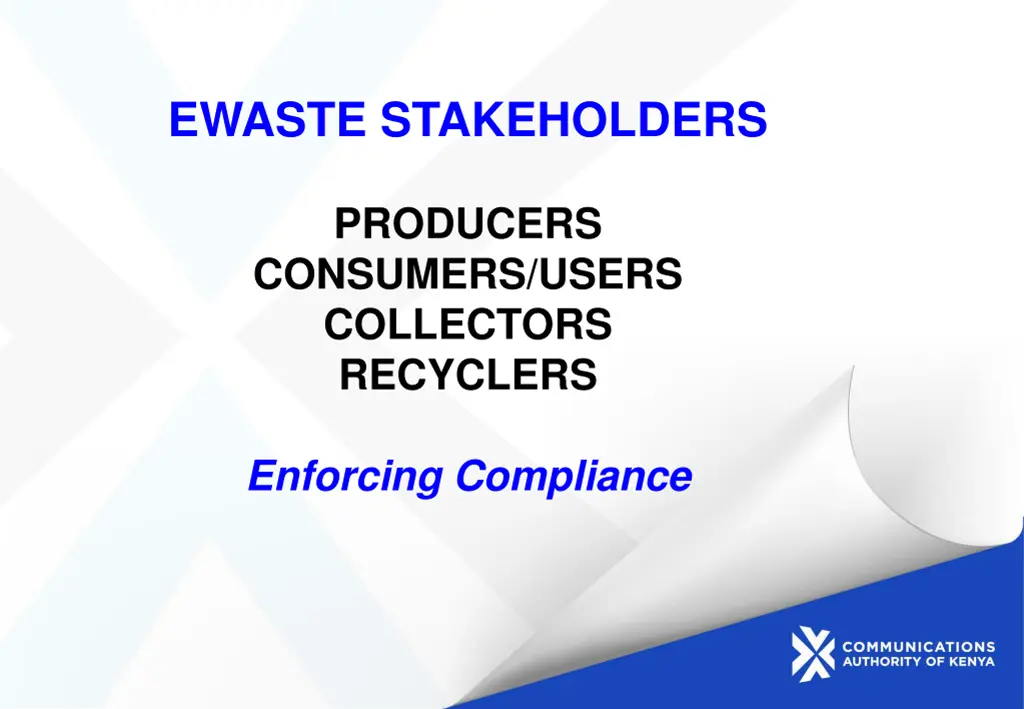 ewaste stakeholders