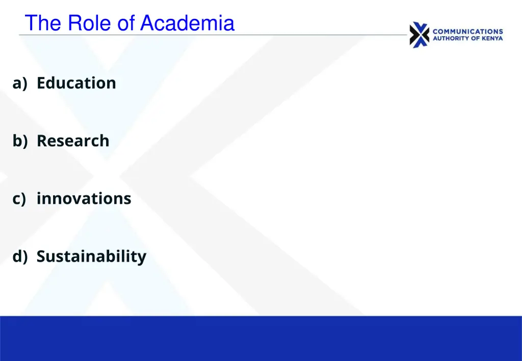 the role of academia