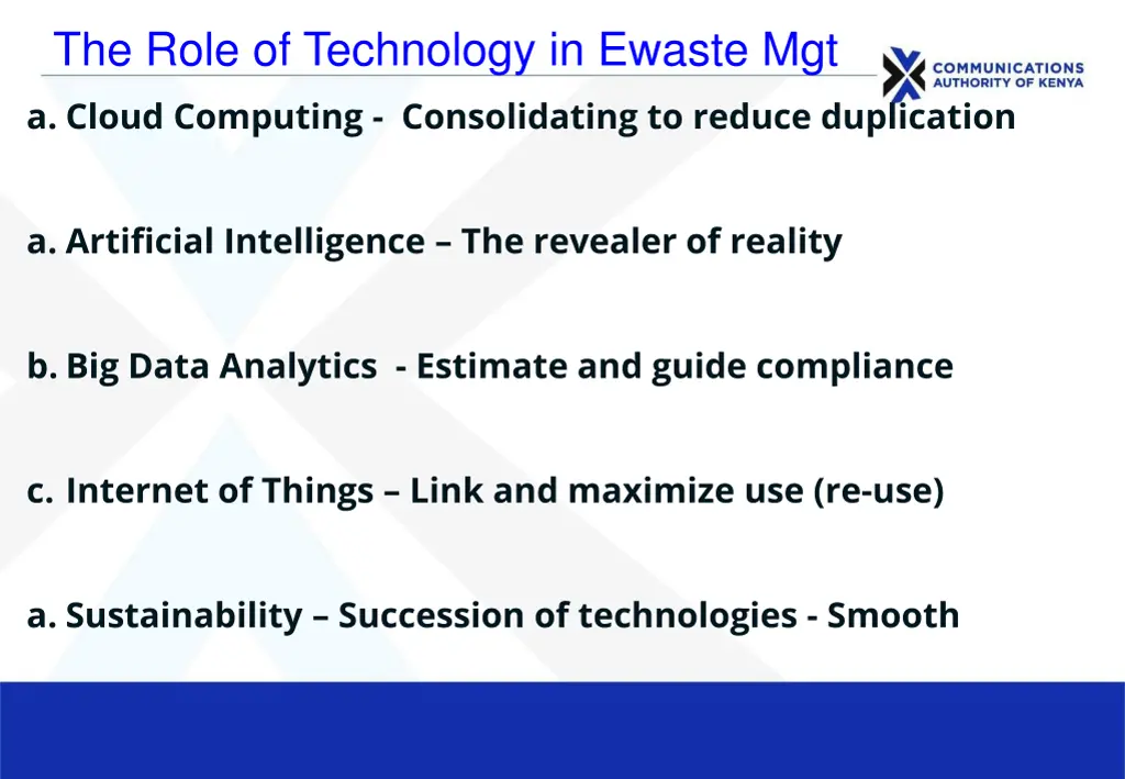 the role of technology in ewaste mgt a cloud