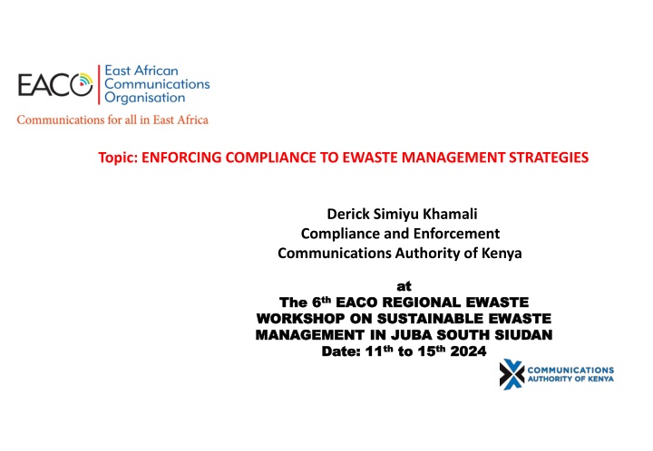 topic enforcing compliance to ewaste management