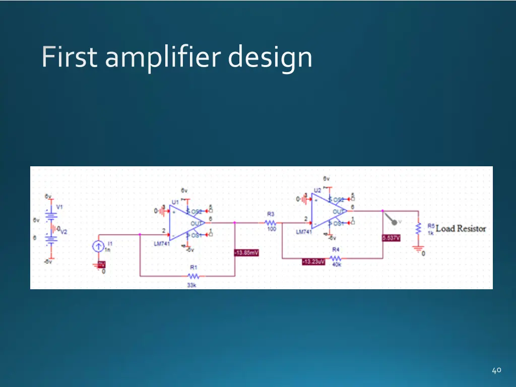 first amplifier design