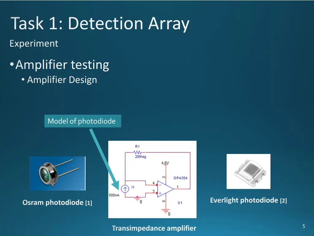 task 1 detection array experiment