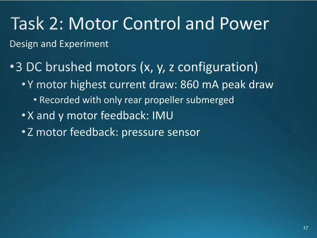 task 2 motor control and power design