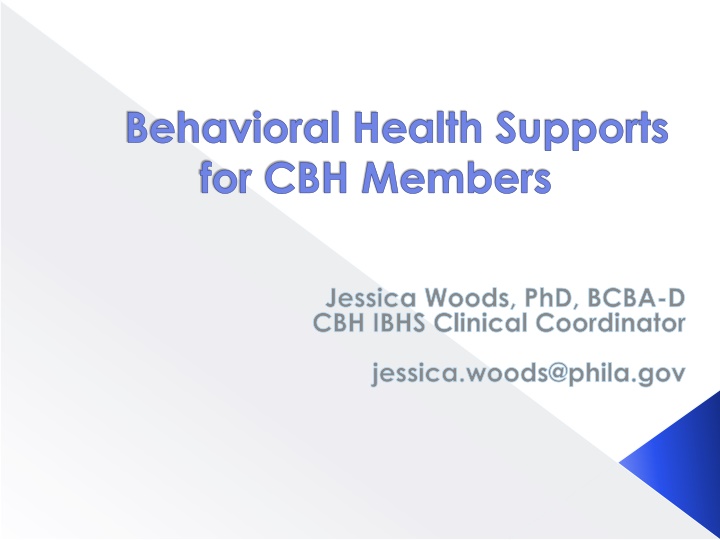 behavioral health supports for cbh members