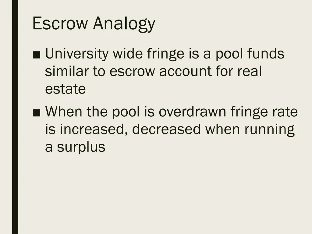 escrow analogy