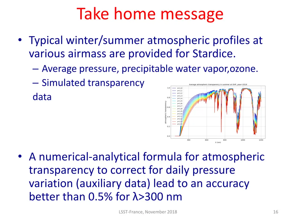 take home message