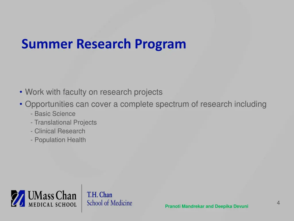 summer research program