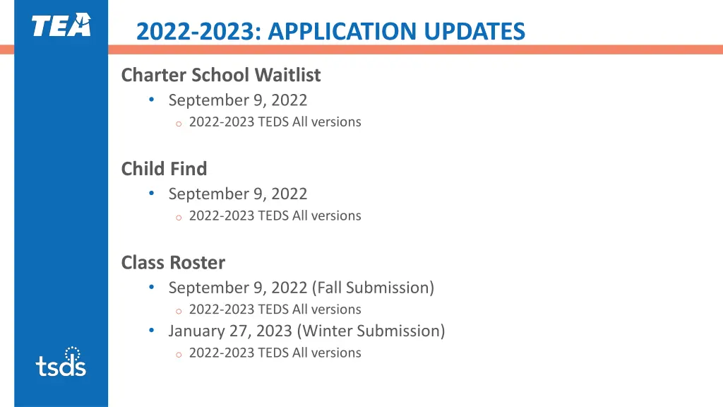 2022 2023 application updates 2