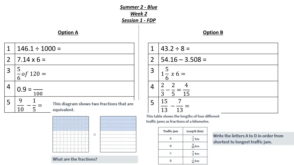 summer 2 blue week 2 session 1 fdp