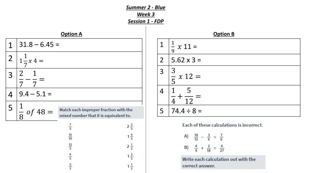 summer 2 blue week 3 session 1 fdp