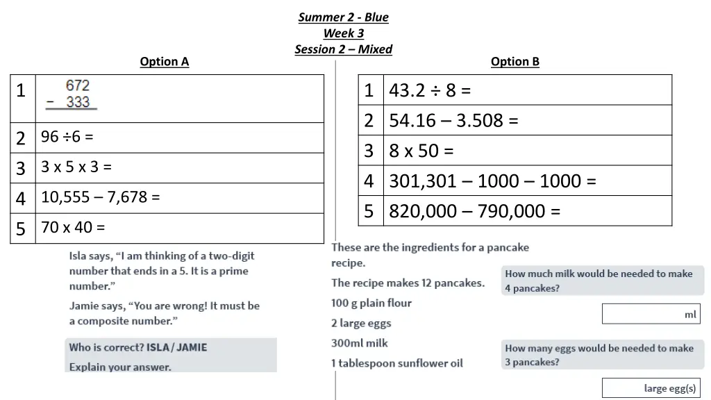 summer 2 blue week 3 session 2 mixed