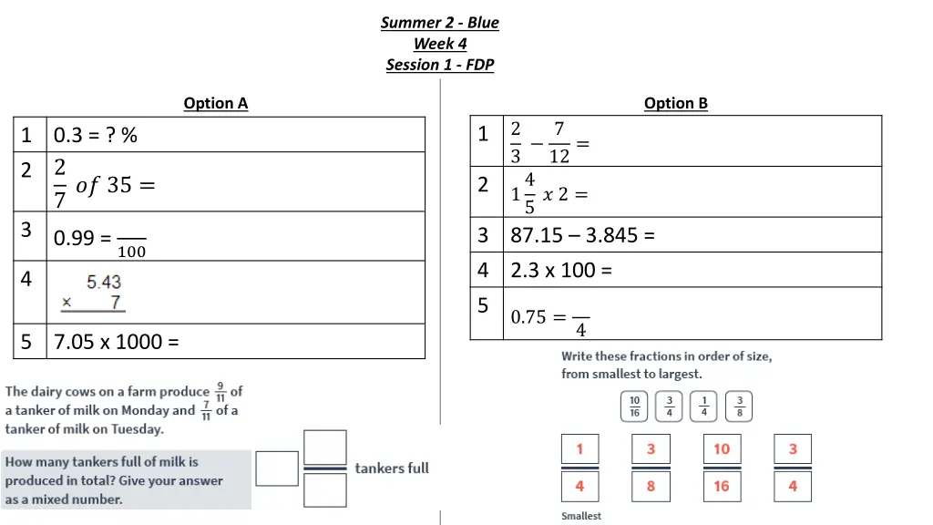 summer 2 blue week 4 session 1 fdp