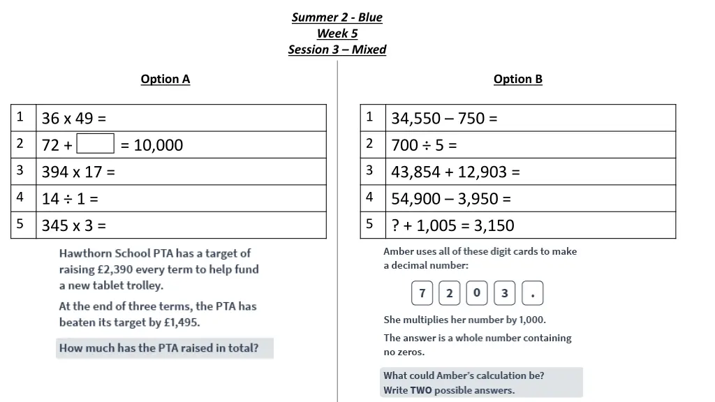 summer 2 blue week 5 session 3 mixed