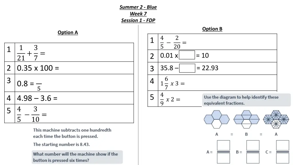 summer 2 blue week 7 session 1 fdp