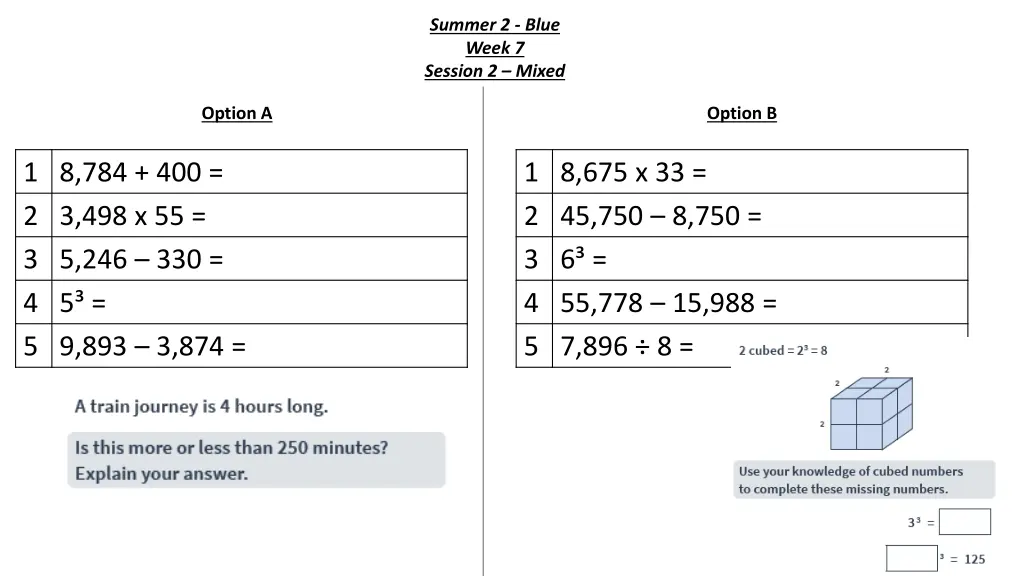 summer 2 blue week 7 session 2 mixed