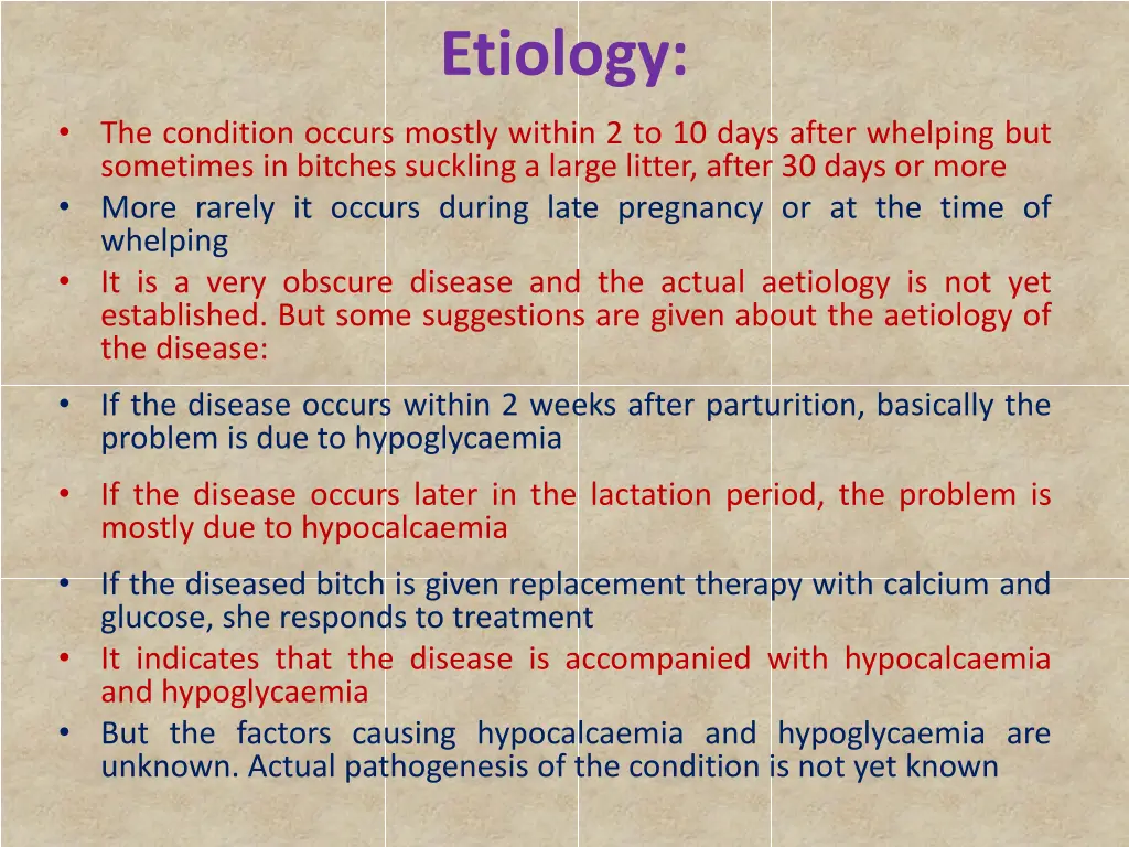 etiology