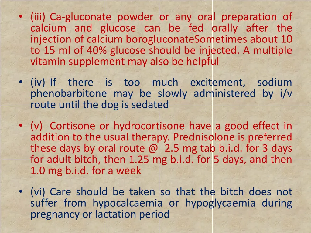 iii ca gluconate powder or any oral preparation