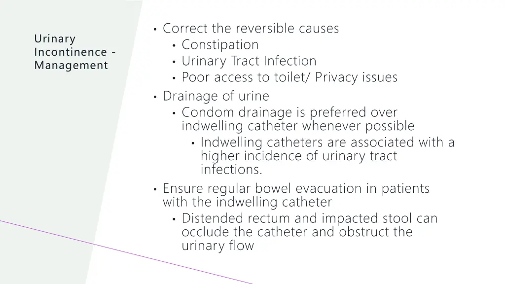 correct the reversible causes constipation